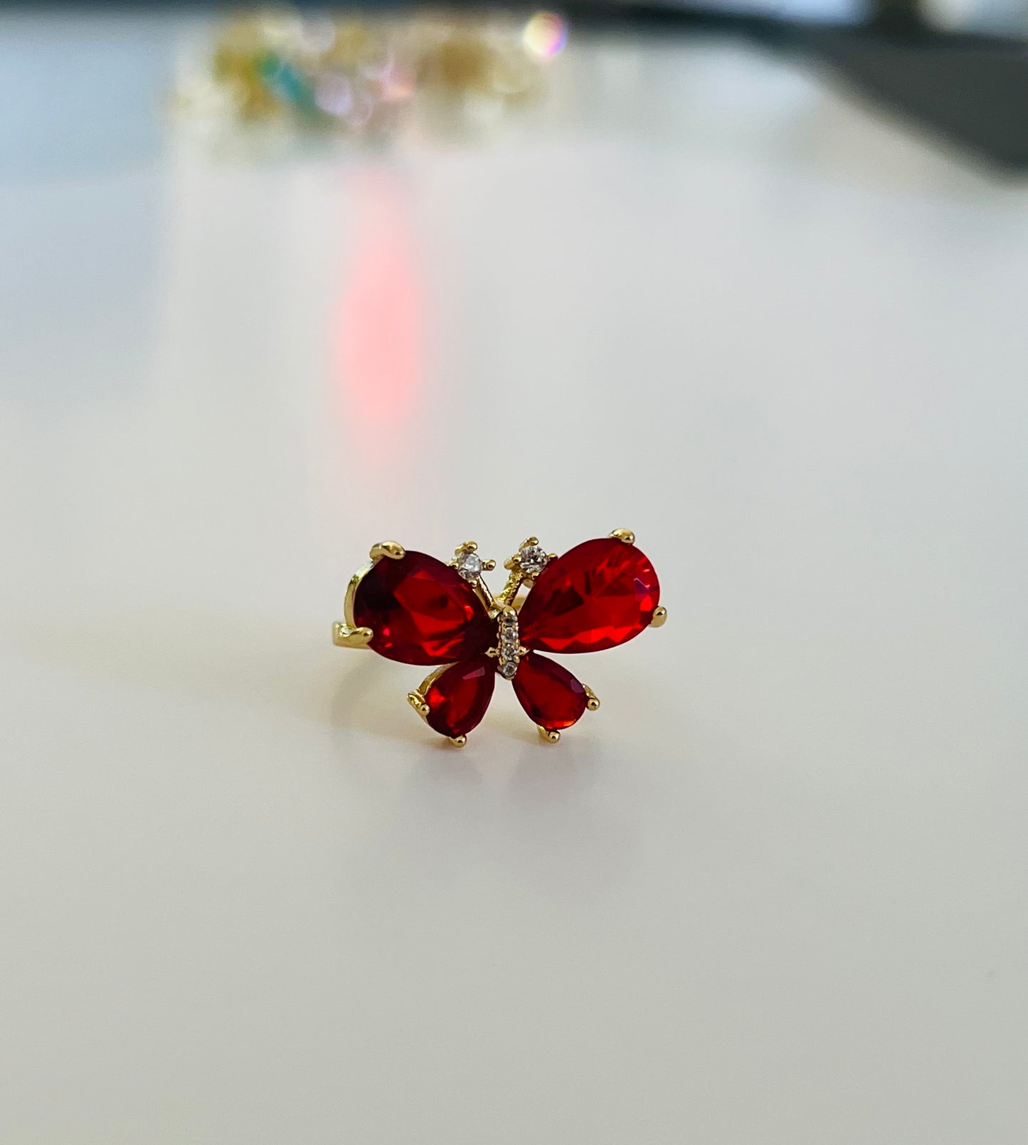 Red Butterfly Ring