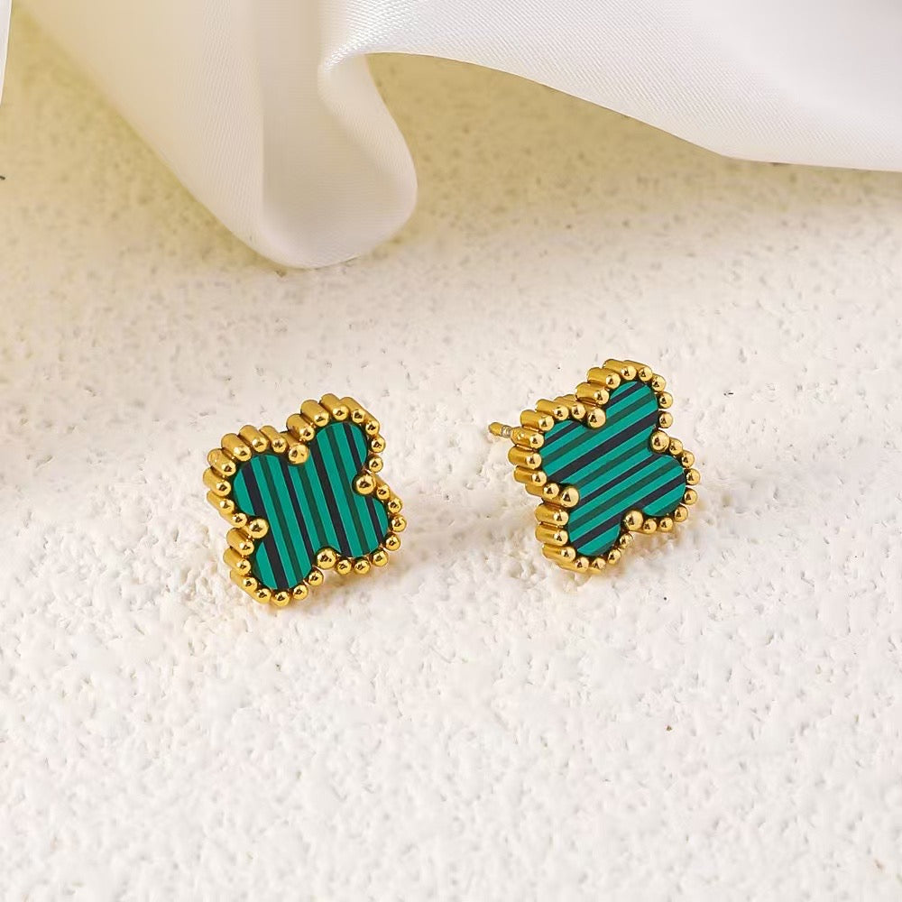 Green Clover Earrings