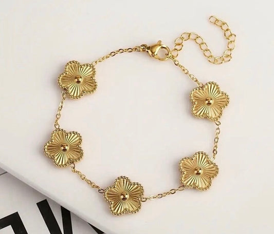 Flower Bracelet Gold