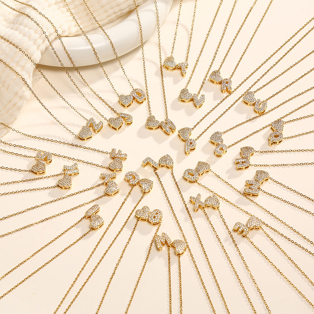 Initial with Heart Necklace