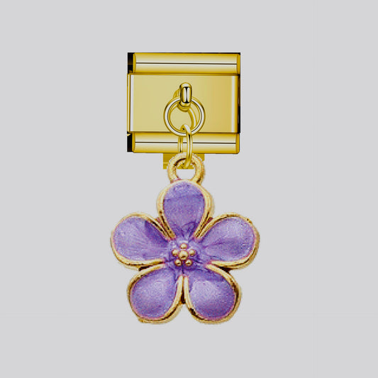 Purple Flower Charm