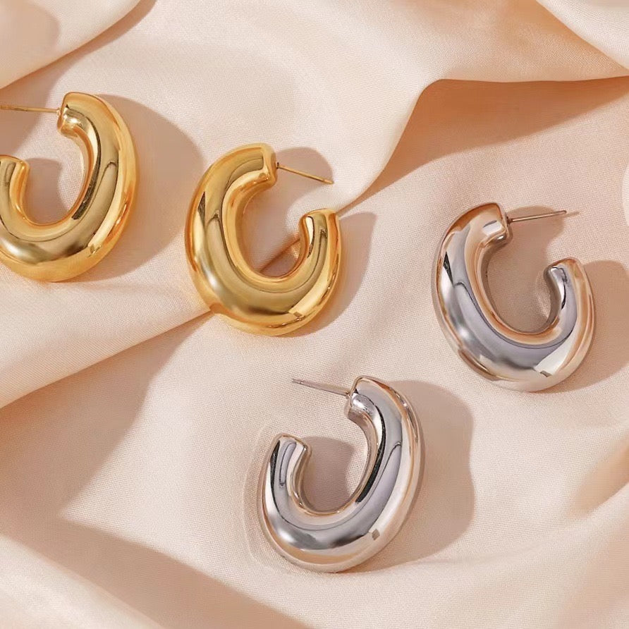 Bold Hoops Silver