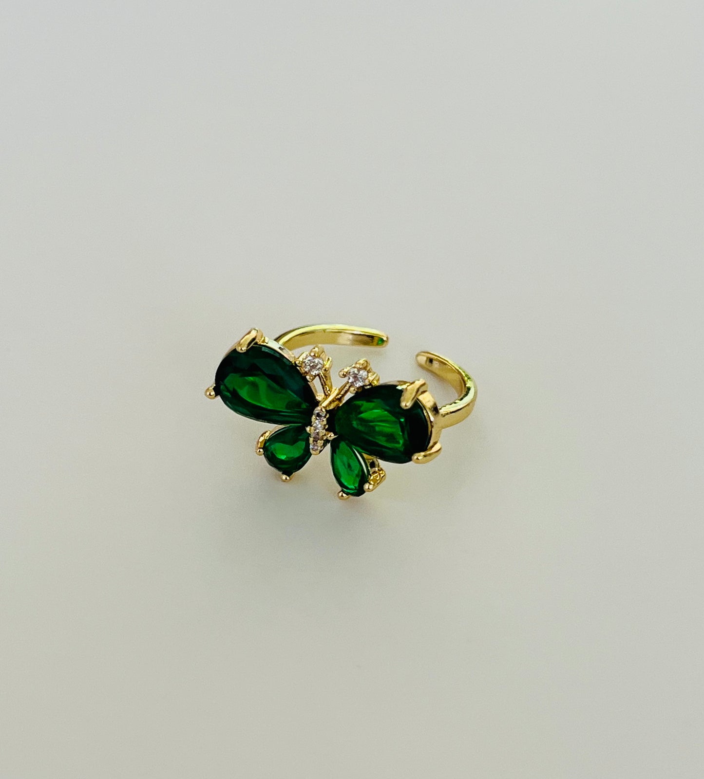 Green Butterfly Ring