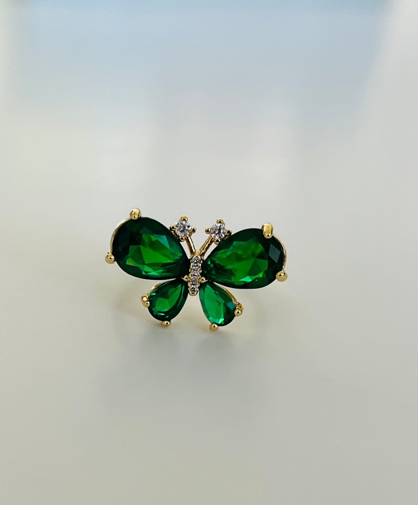 Green Butterfly Ring