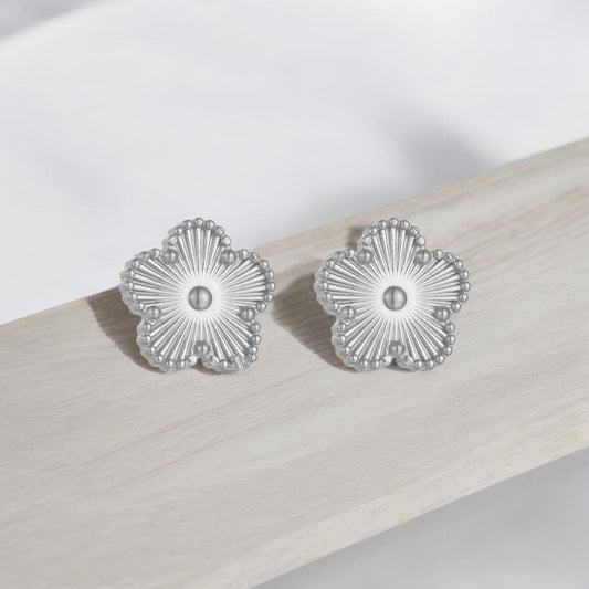 Flower Stud Silver