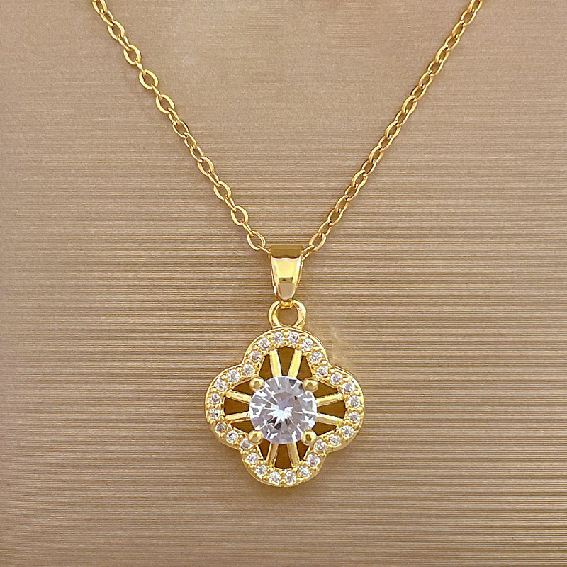 Golden Clover Necklace