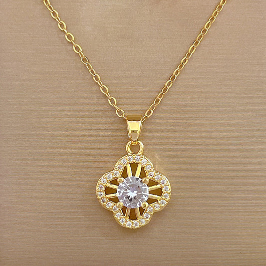 Golden Clover Necklace