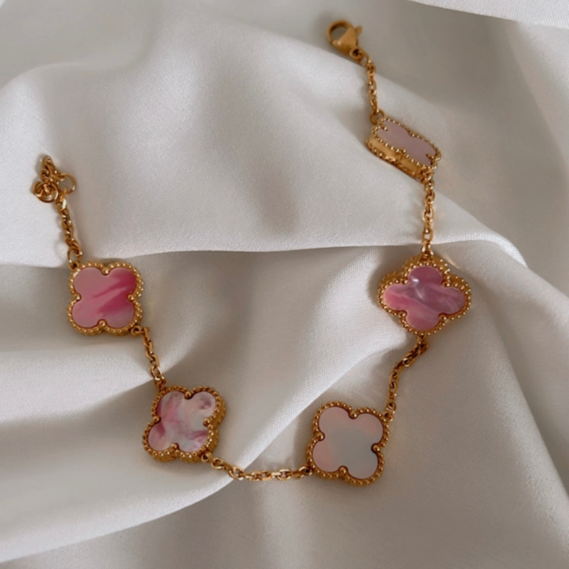Pink Clover Bracelet