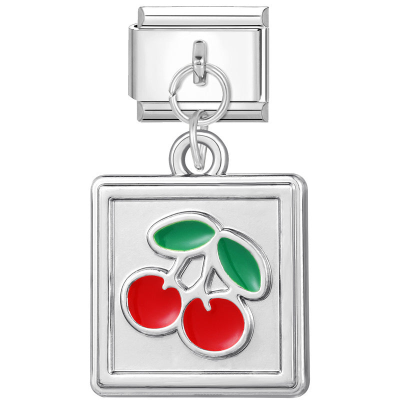 Silver Cherry Charm