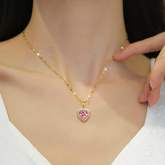 Pink Heart Necklace