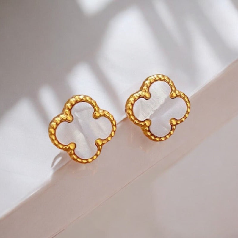 White Clover Earrings