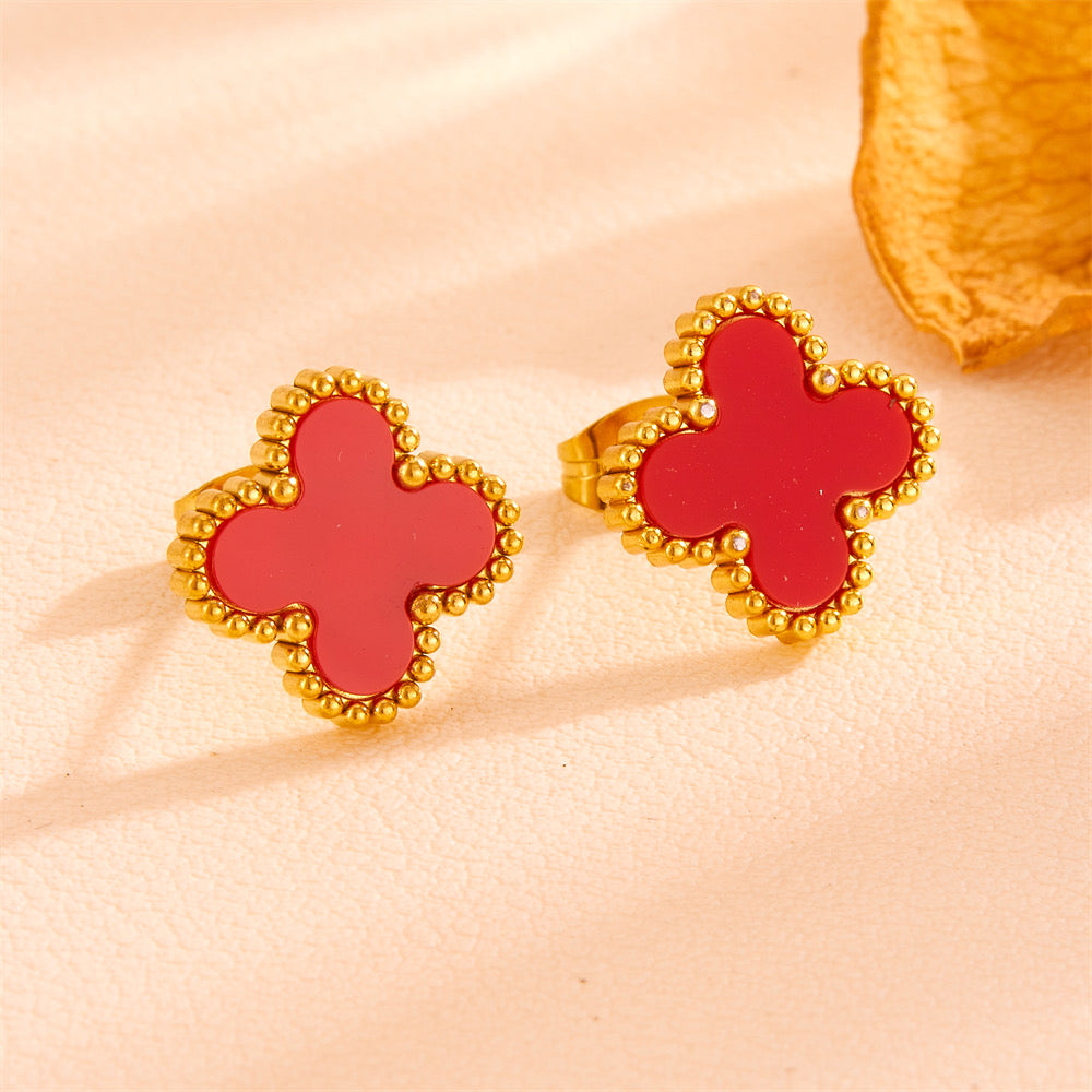 Red Clover Earrings