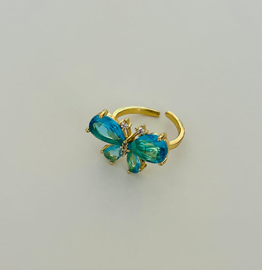 Blue Butterfly Ring