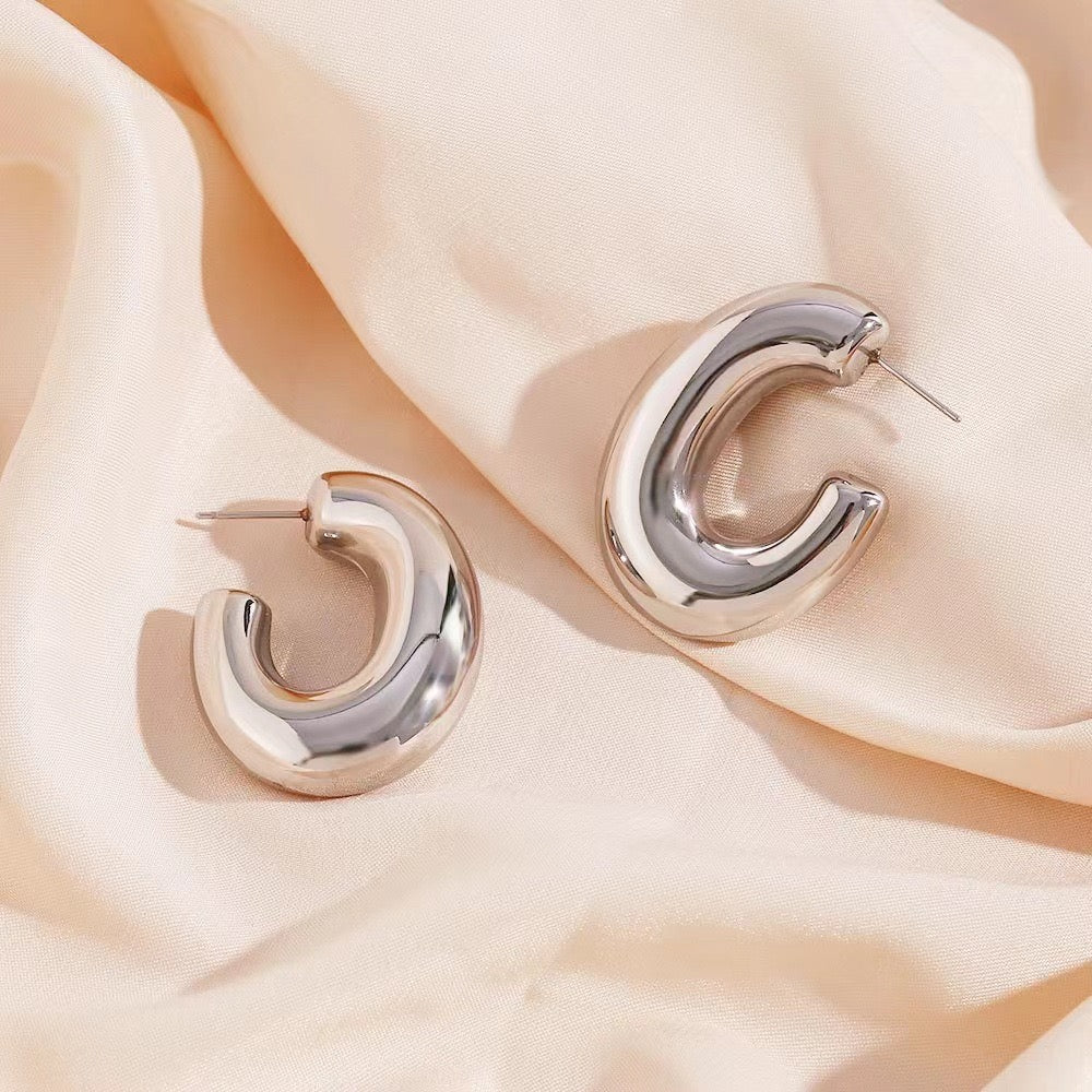 Bold Hoops Silver