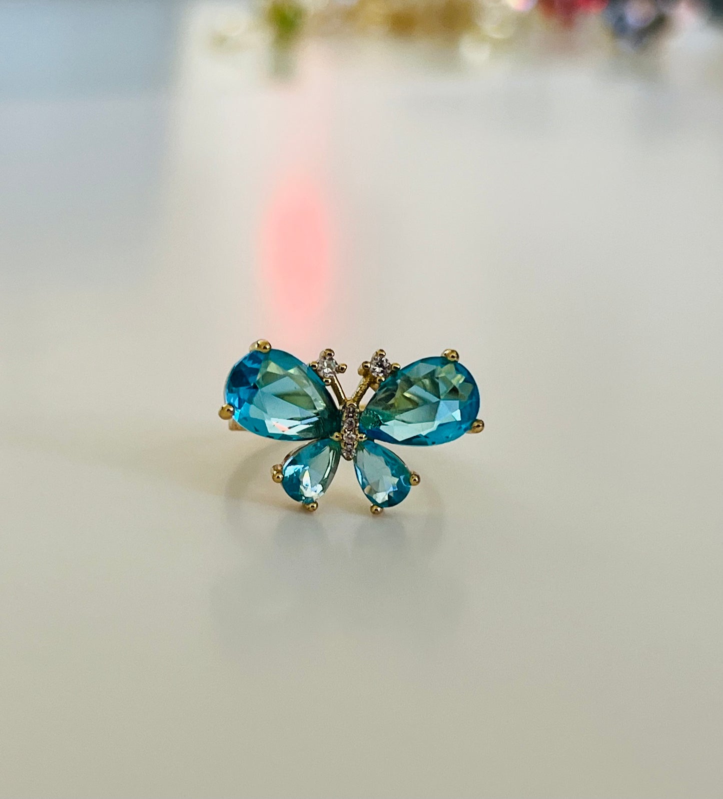 Blue Butterfly Ring