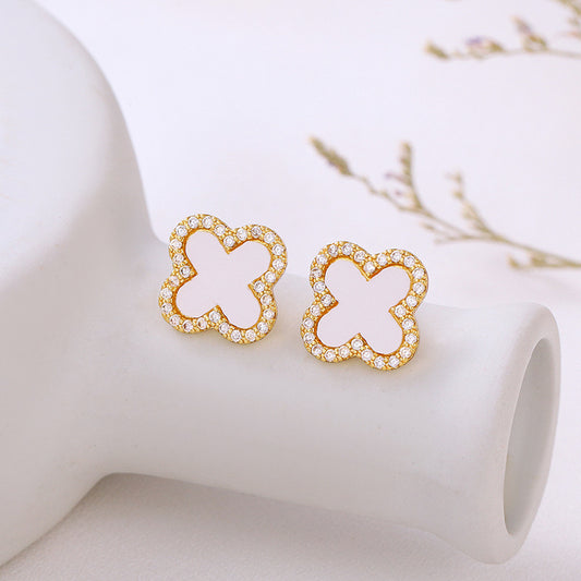 White Clover Earrings