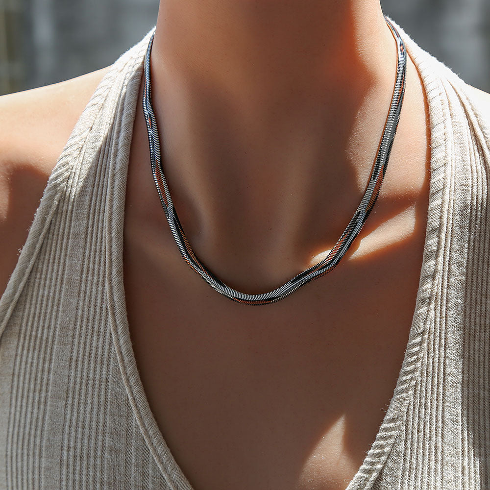 Animal Print Snake Chain