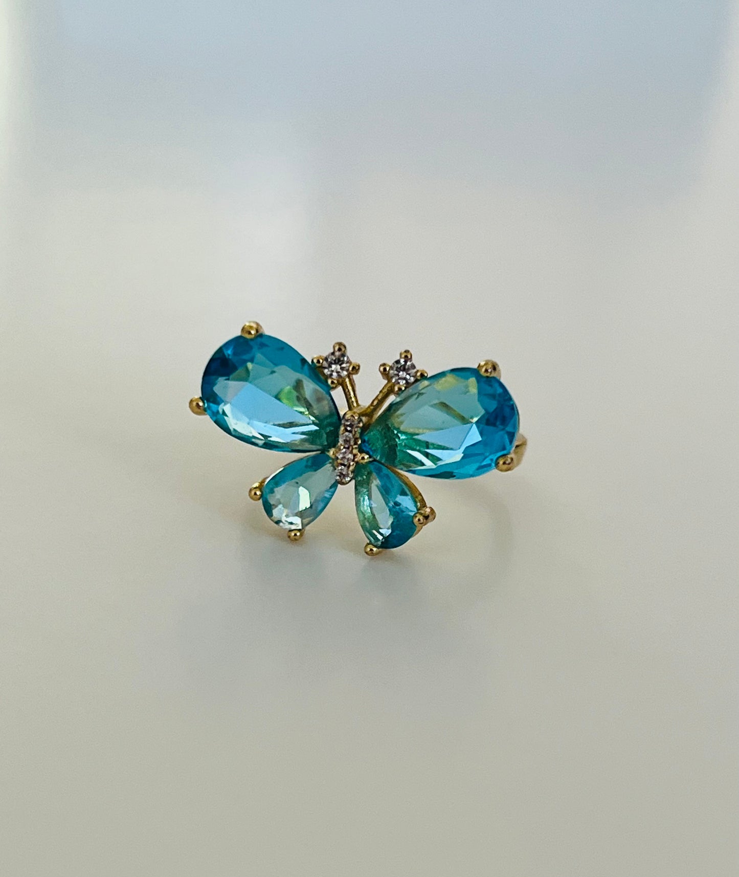 Blue Butterfly Ring