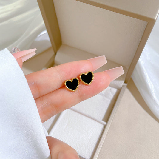 Black Heart Earrings