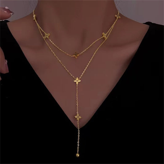 Golden Clover Necklace